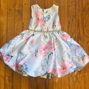 Rare Editions Pink and Blue Floral Dress